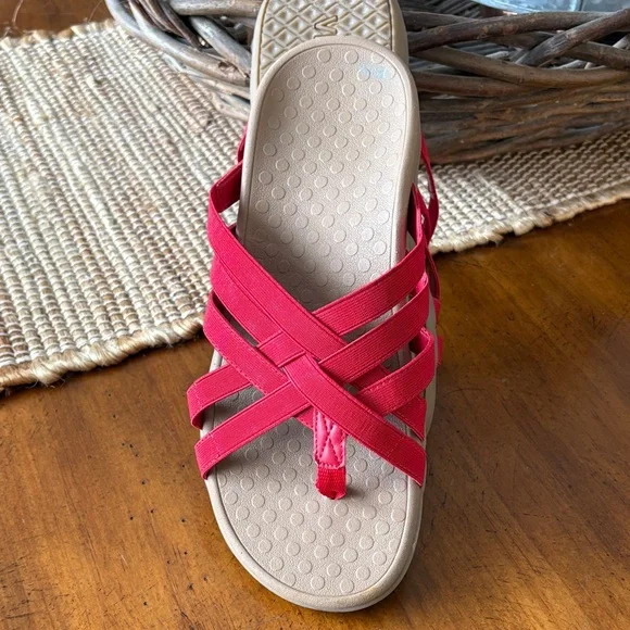 Vionic Red Crisscross Sandals - Picture 4 of 5